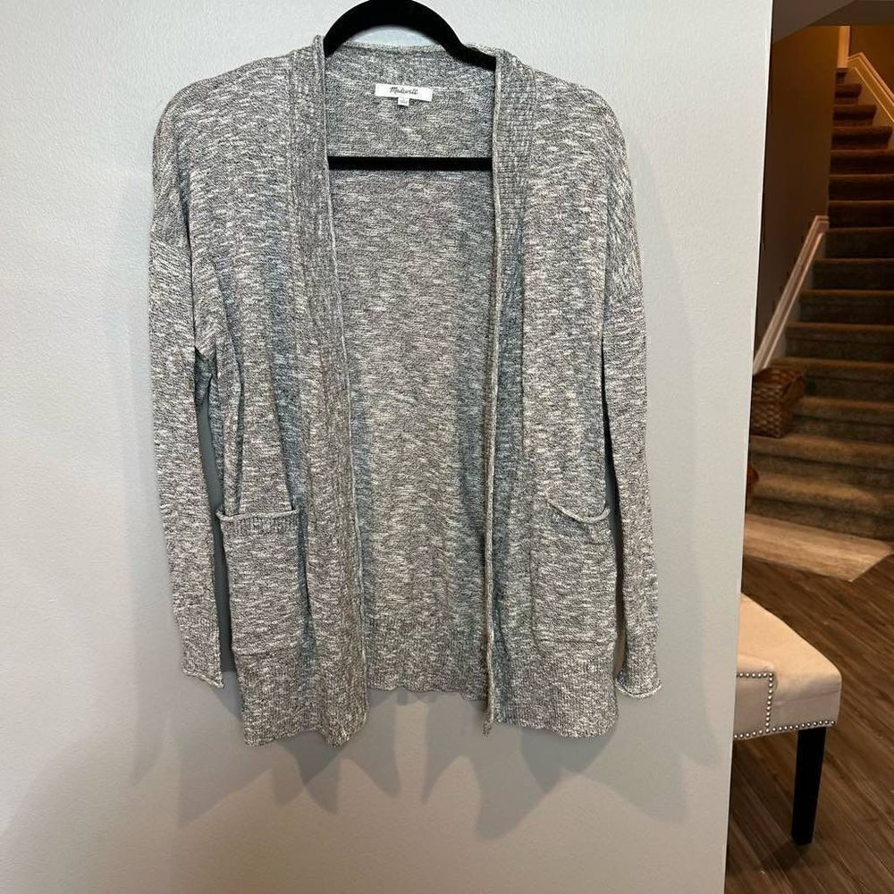 Madewell Marbled Gray Cardigan Small